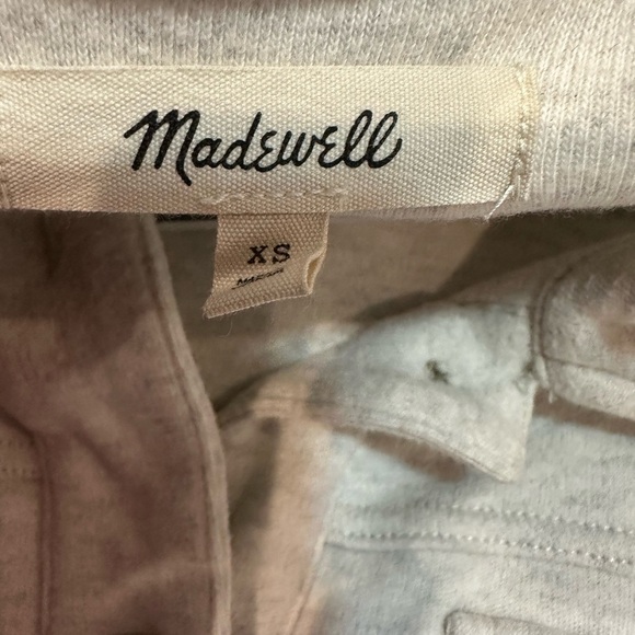 Madewell Light Gray Shacket XS NWOT 100% Cotton - Picture 3 of 7